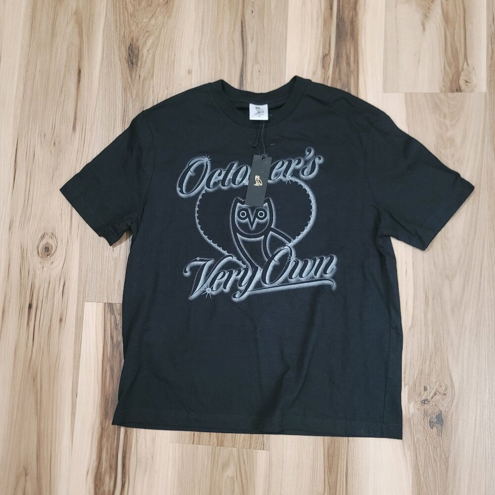 OVO October's Very Own Men Shirt Medium Black Short Sleeve